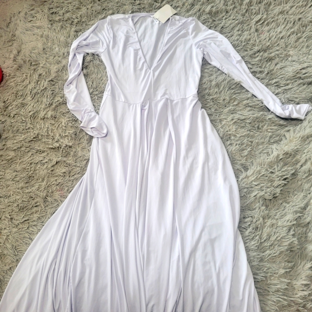 White maxi pant/dress jumpsuit